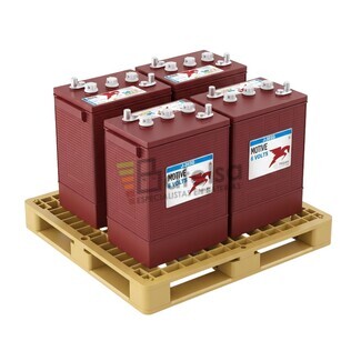 Pack 4 bateras TROJAN J305G-AC | 6 Voltios 350 Amperios